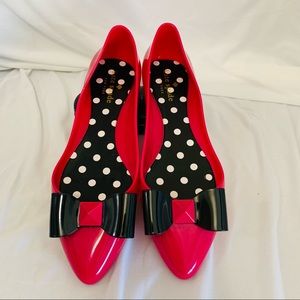 Kate Spade NY Jelly Ballerina Flats WomenPink Pointed Toe Jelly Flats